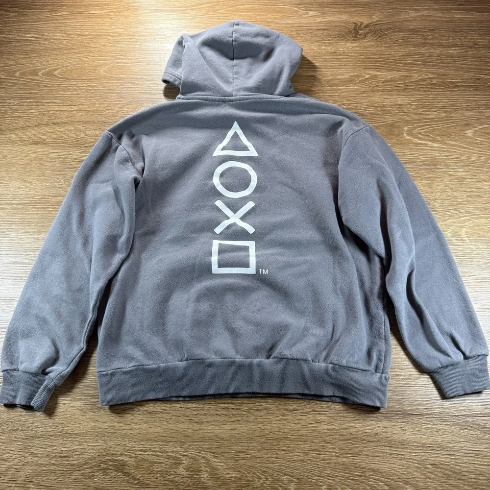 Sony PlayStation Hoodie Youth 18 Gray PS Logo Gaming Sweatshirt PSM005ABWT